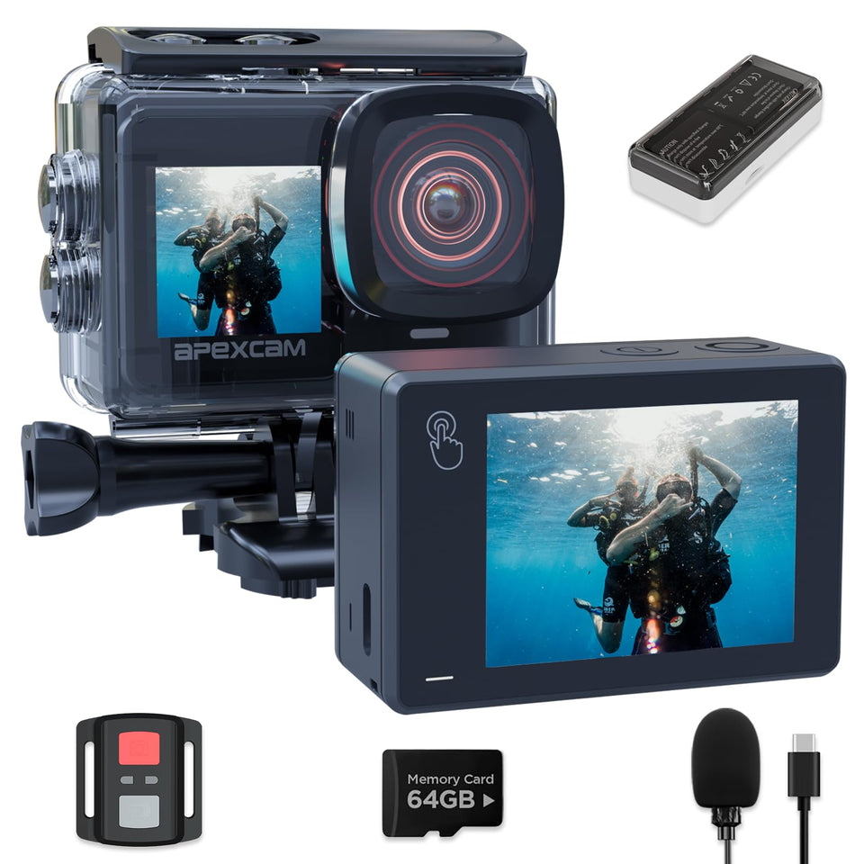 Apexcam X80PRO front screen for framing selfies and vlogs on the go