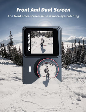 Apexcam X80PRO rear screen for live playback during action shots