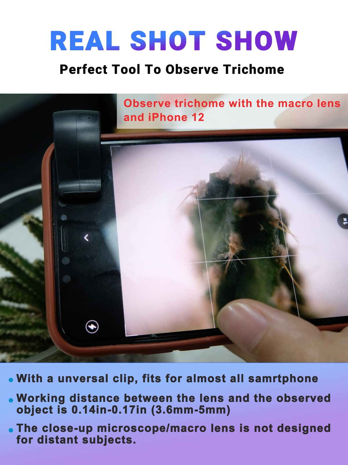 APEXEL Nano Zoom highlights stone facets for precise viewing