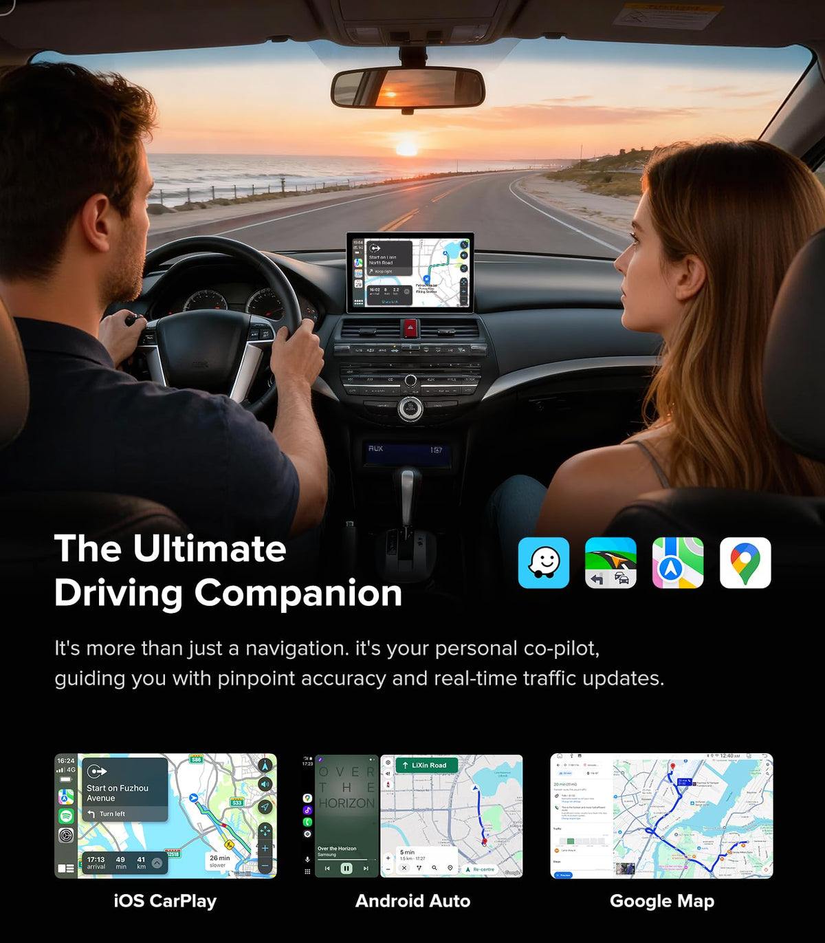 ApexNav 1080P AHD backup camera with IP69 rating for clear reversing view.