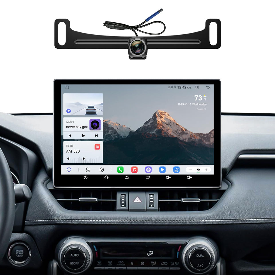 ApexNav 11.5 inch Rav4 radio front view with large touchscreen for easy in car control