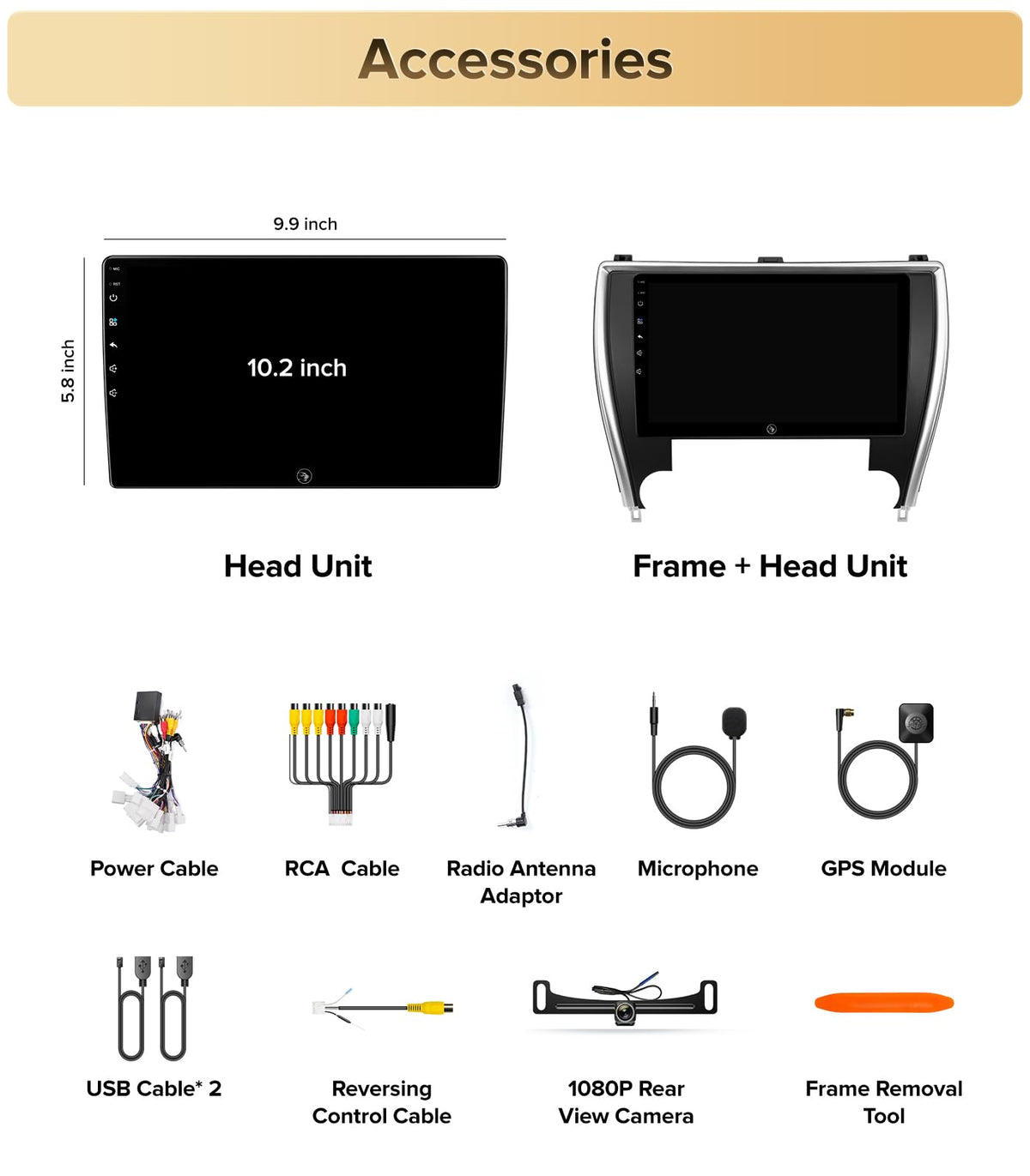 ApexNav complete install kit for Camry upgrade