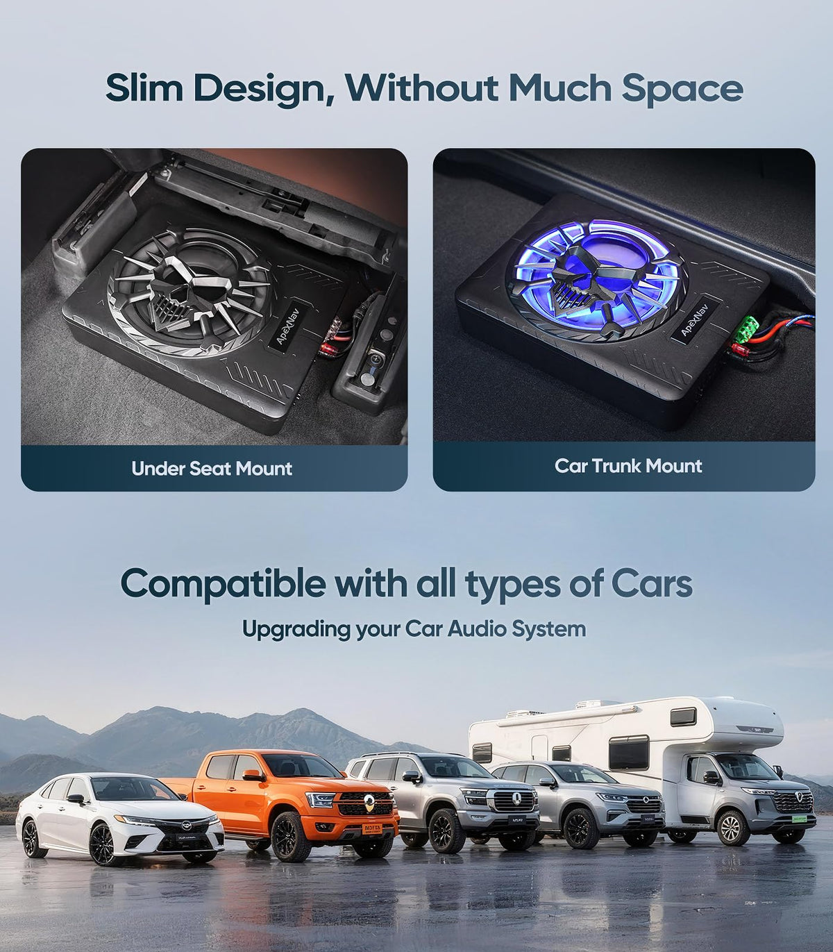 ApexNav RCA and high-level input ports for flexible connections