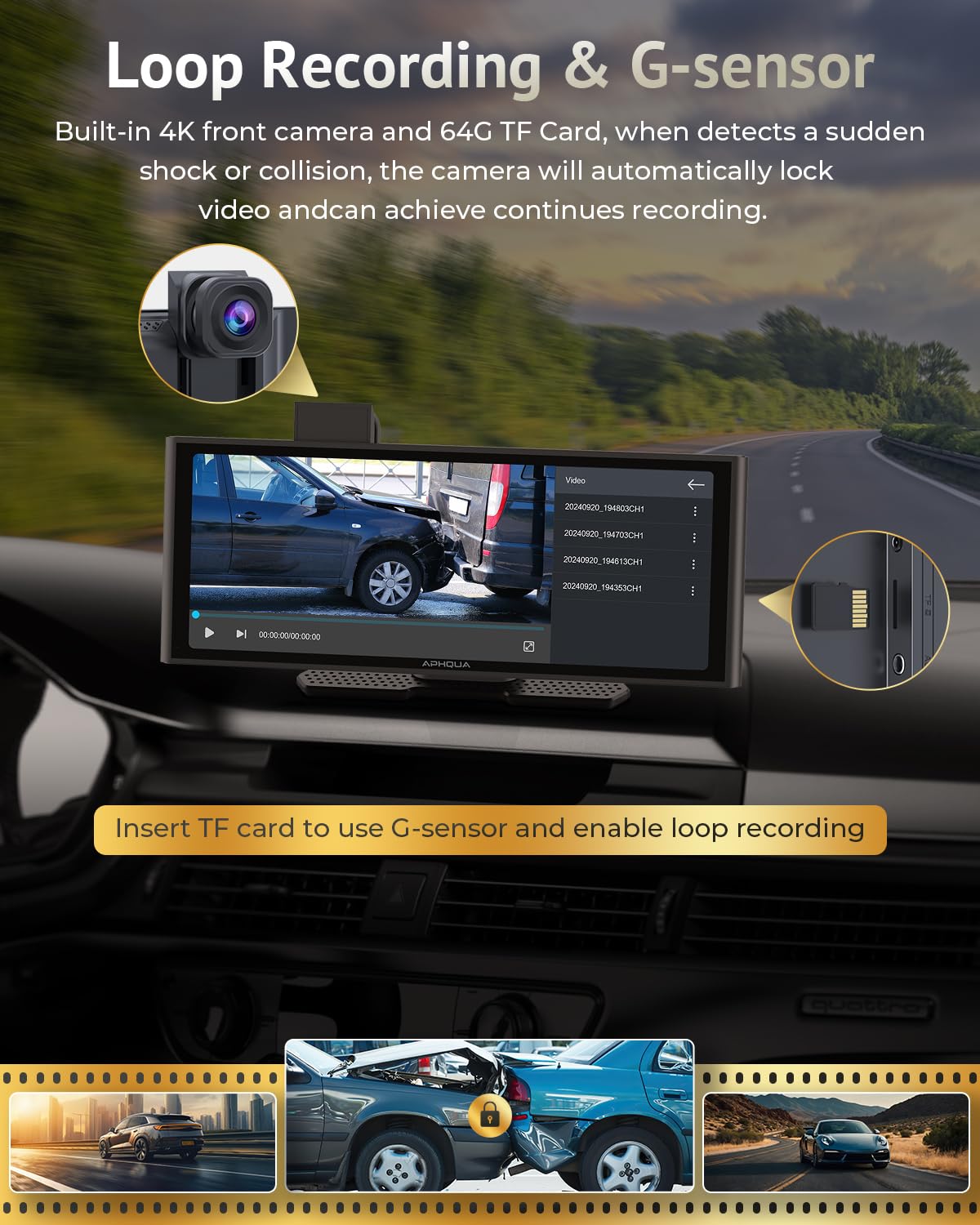 APHQUA mirror link with AirPlay and Android mirror enables wireless display