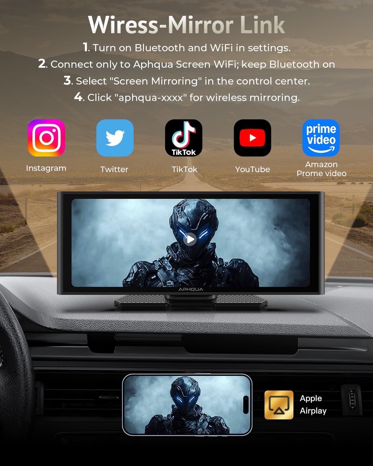 APHQUA built-in Siri and Google Assistant for hands-free control