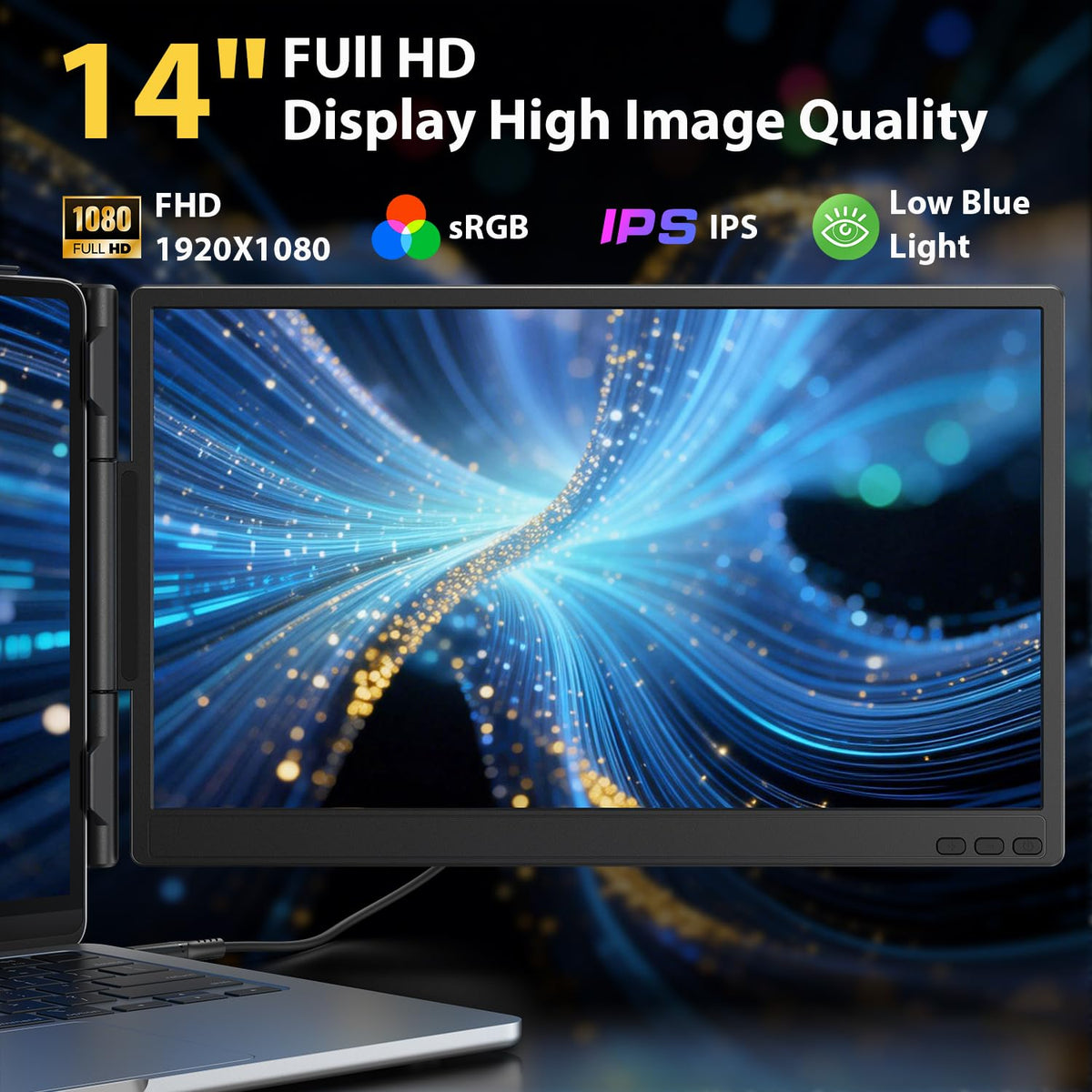 APILDELLA 1080p FHD IPS display with vivid colors for clear viewing.
