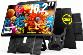 APILDELLA 16.2-inch portable laptop monitor extender for on-the-go productivity.