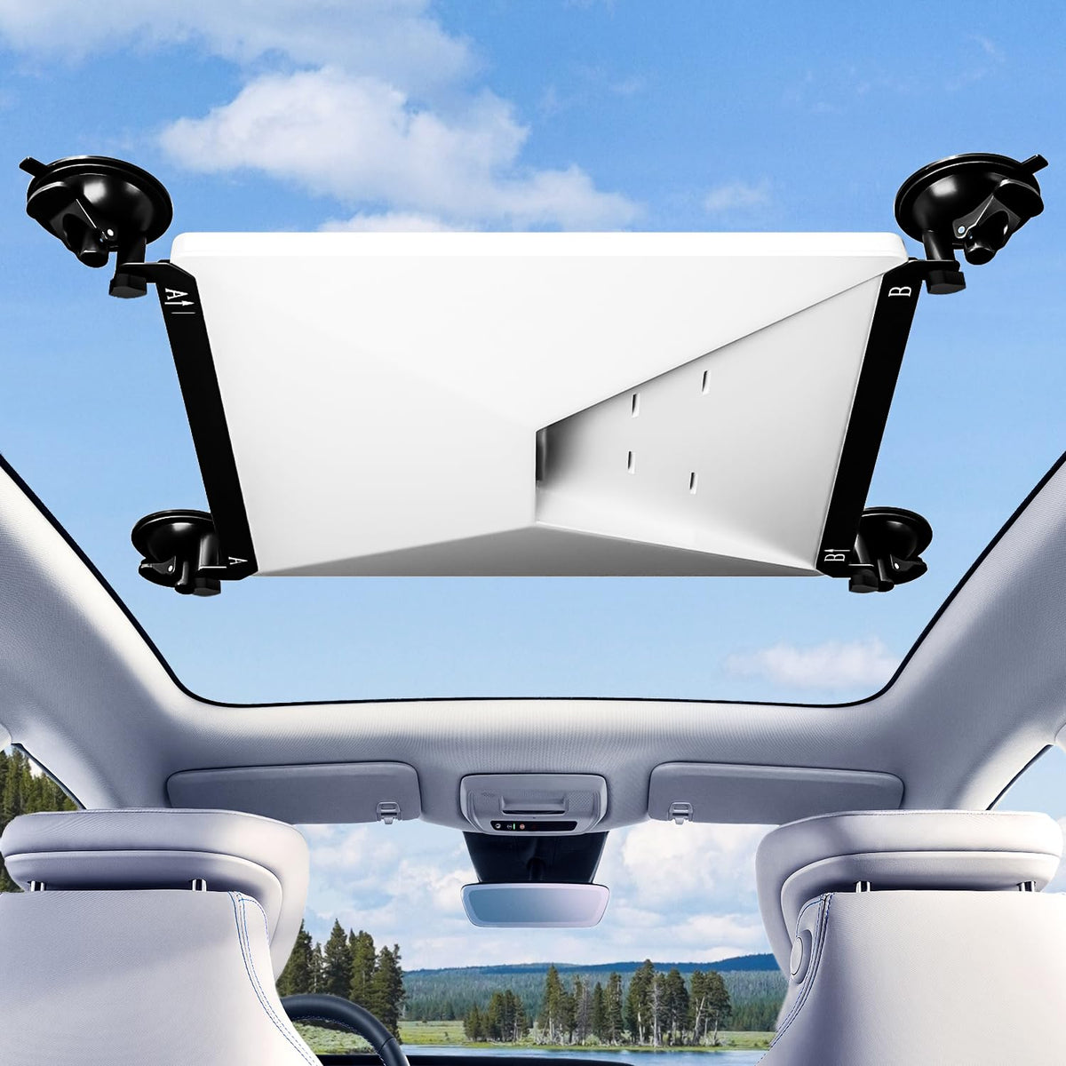 apinud Starlink Mini front view showing secure mounted dish and stable reception