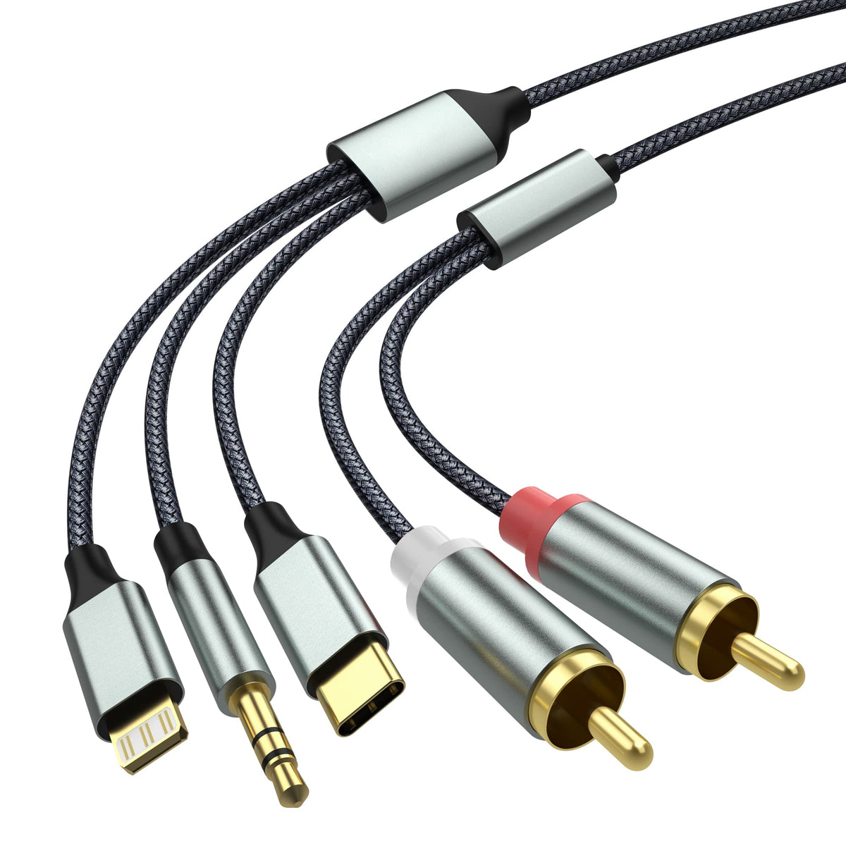 Apitiong Lightning to RCA cable for iPhone to home speakers.