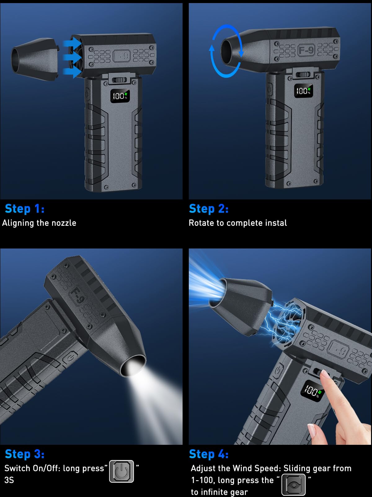 Apmata 6,000 mAh battery powering long cleaning sessions