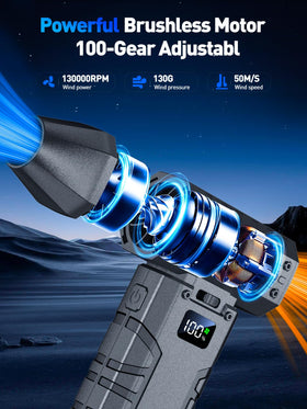 Apmata cordless air blower with USB-C fast charge for quick portable cleaning