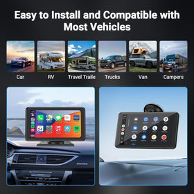 APOKAMORI installed on dashboard displaying CarPlay for simpler driving routines