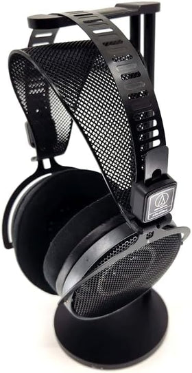 Apos Capra strap on Sony MDR-MV1 shows secure fit and pressure relief for long sessions.