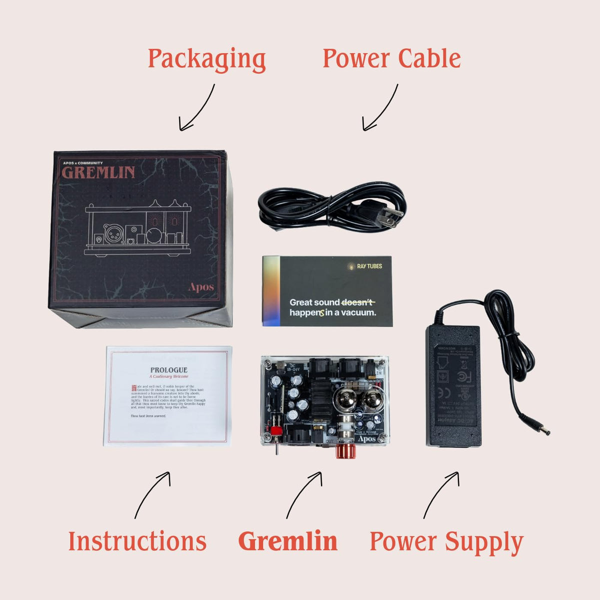 Apos Gremlin compact footprint fits a desktop listening setup