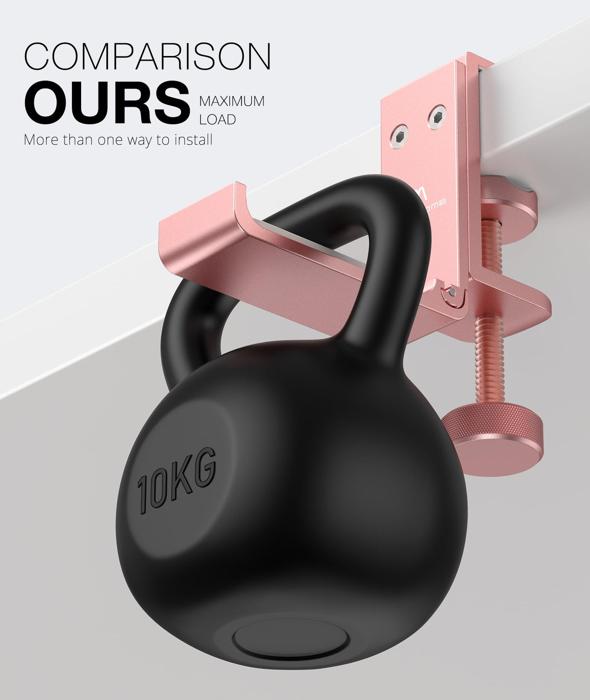 APPHOME adjustable clamp with silicone pads protects surfaces while securing gear.