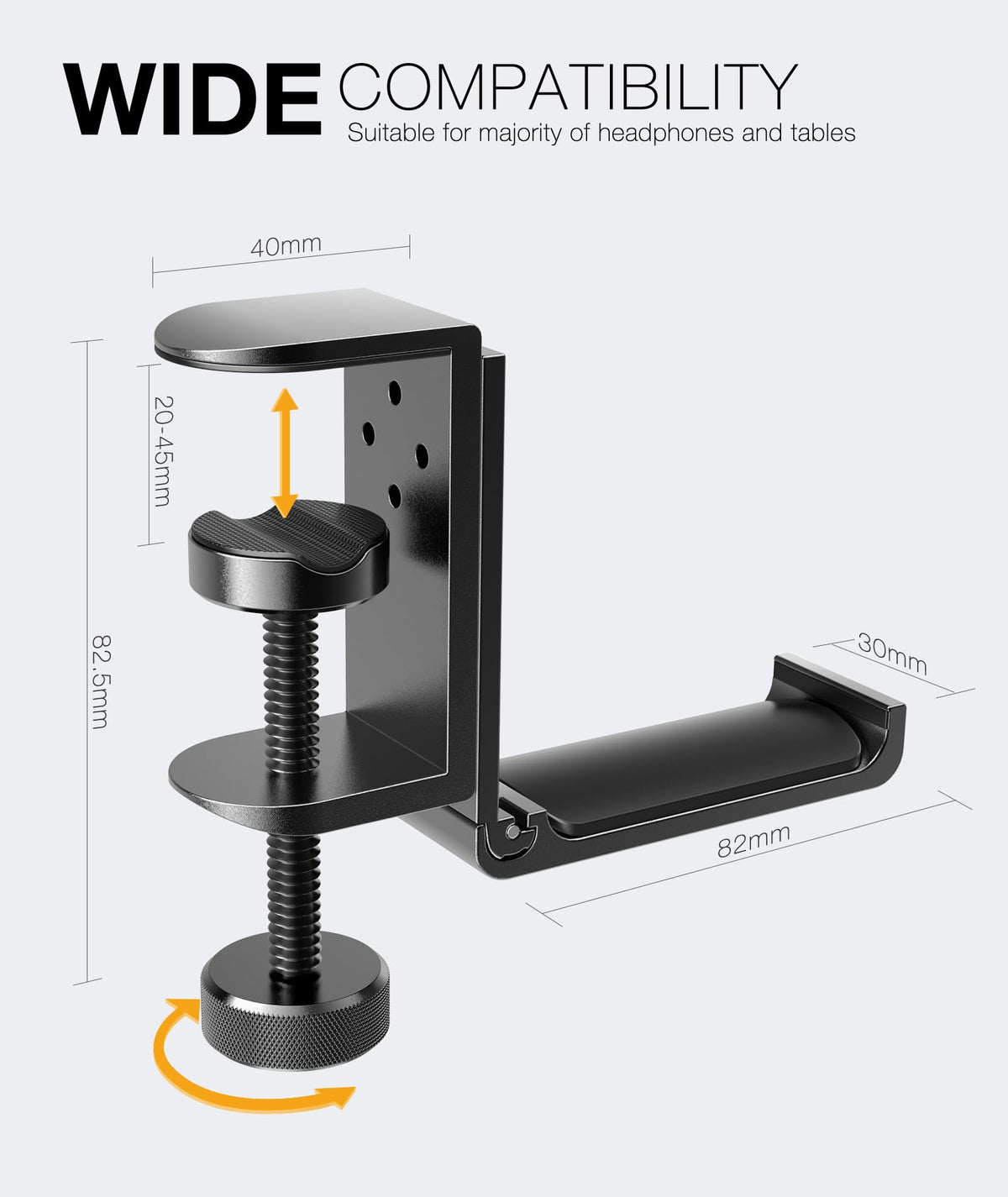 APPHOME multi-purpose headset holder hauls headphones, controllers, or cables.