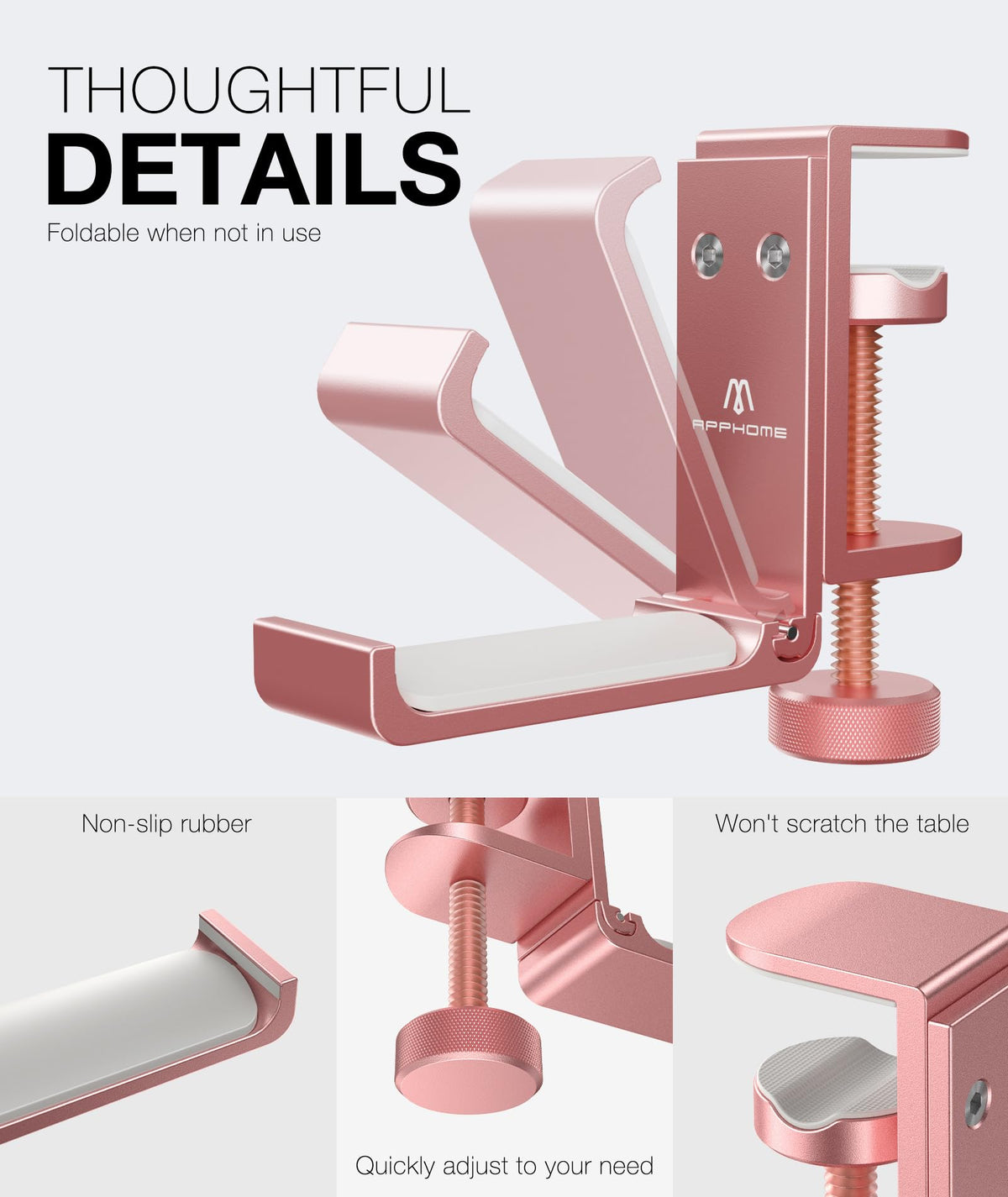 APPHOME two-point-one-inch-wide arm fits most wide-headset designs.