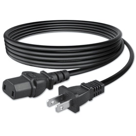 Aprelco front view of 2-prong plug and full 6.6ft cable showing fit benefits