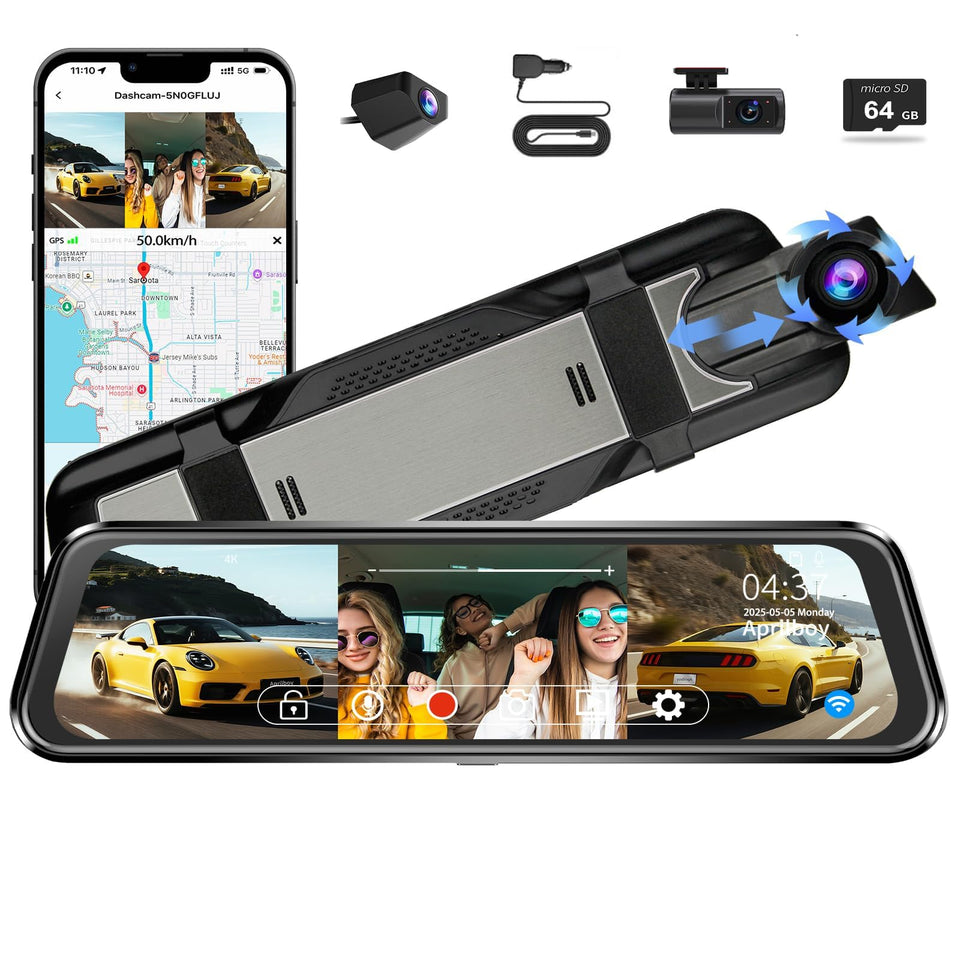 Aprilboy front camera 4K view for crisp road footage and safety