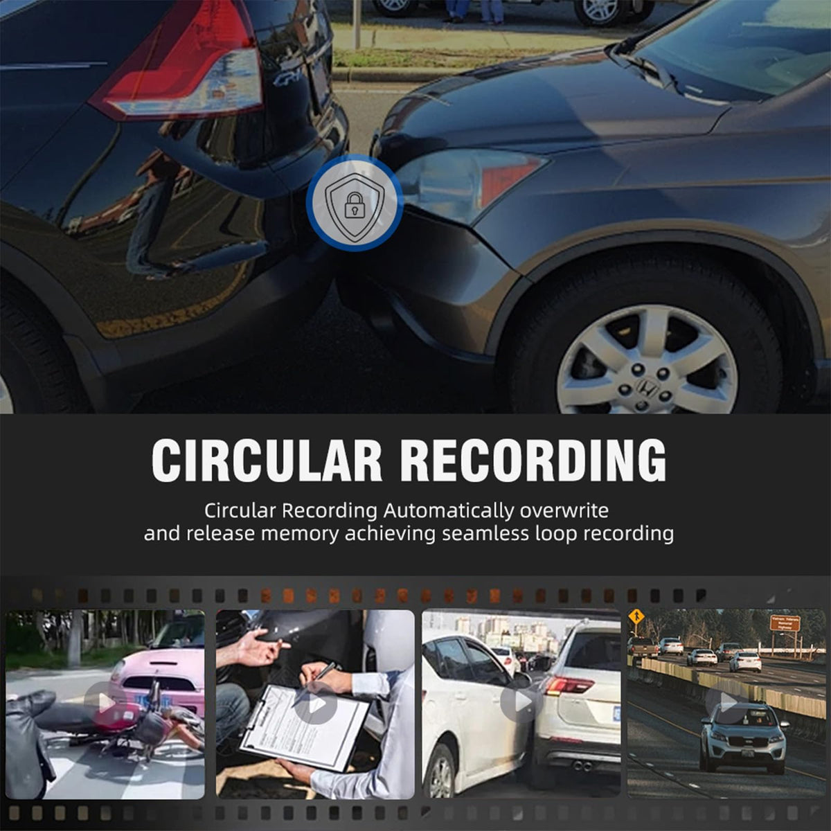 Aprilboy loop recording mode ensures continuous coverage with automatic overwrites.