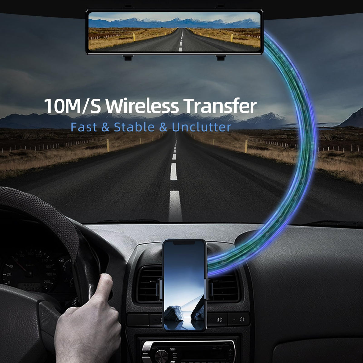 Aprilboy dash cam interface with voice control enables hands-free operation.