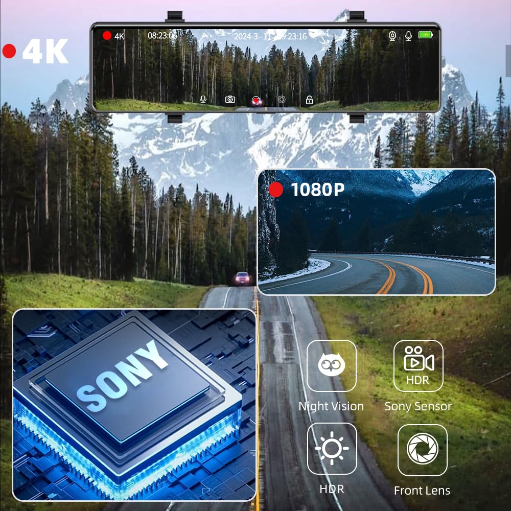 Aprilboy Wi‑Fi dash cam with Viidure app for easy clip management.