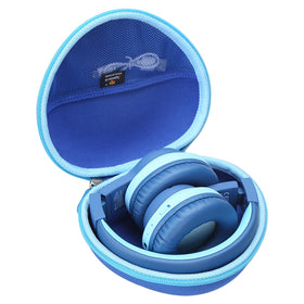 Aproca case for iClever BTH12 in blue protects headphones on the go.