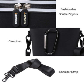Aproca case beside binoculars outdoors demonstrating travel-ready protection benefit