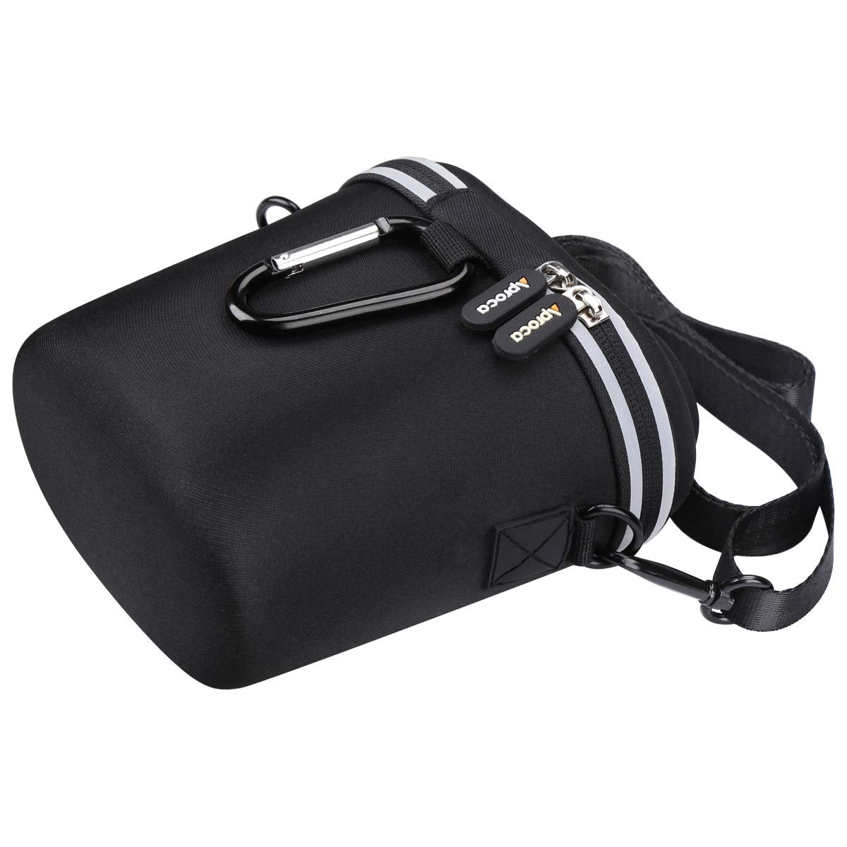 Aproca case next to water bottle showing compact size and easy packing benefit