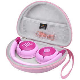 Aproca JBL Junior case pink with a comfortable hand strap for portability.