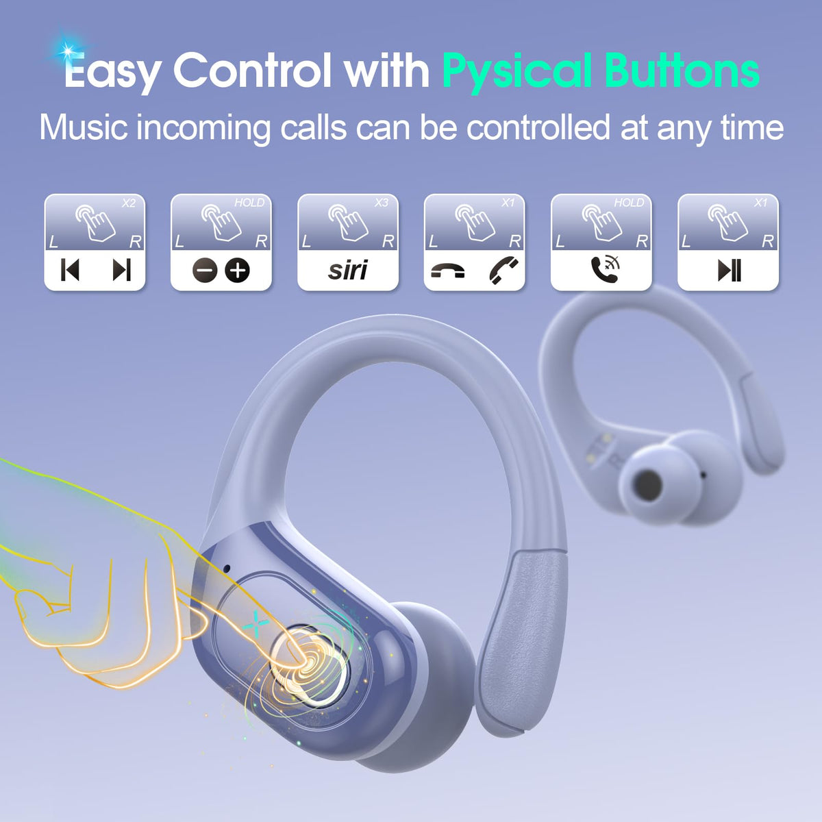 Aptkdoe earbuds with cable and tips showing included accessories