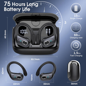 Aptkdoe charging case LED display showing remaining power and convenience