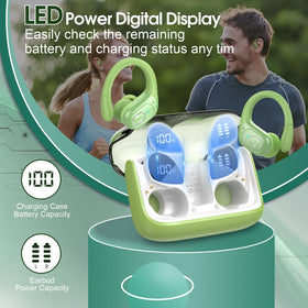 Aptkdoe charging case with dual LED display, shows battery level convenience