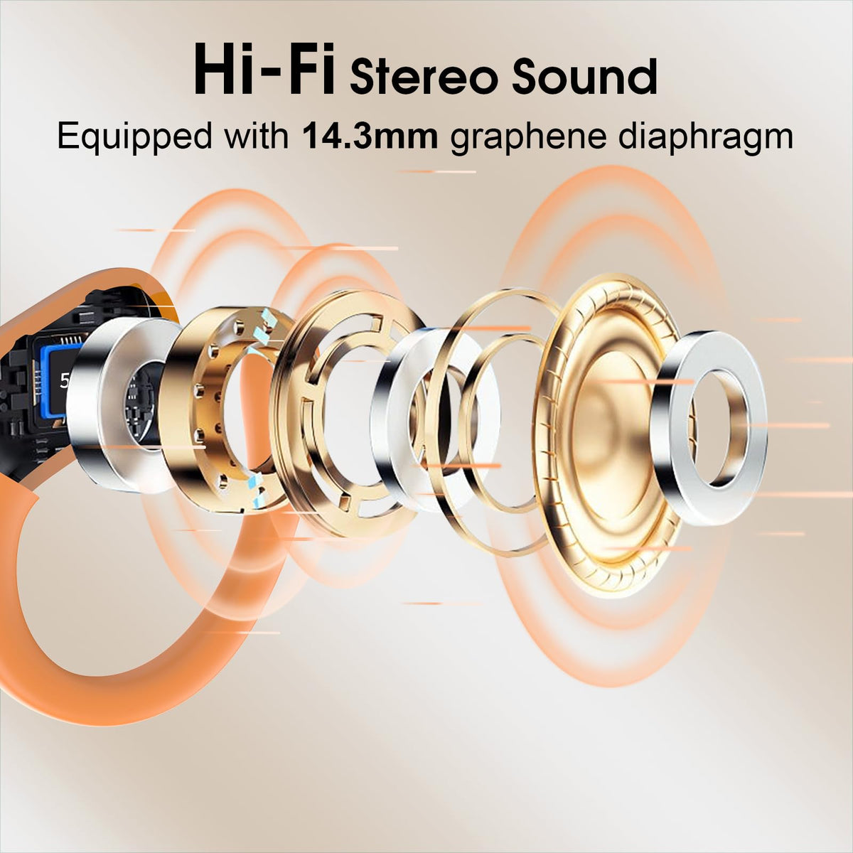 Aptkdoe HD65 14.2mm driver detail showing construction for deeper bass response