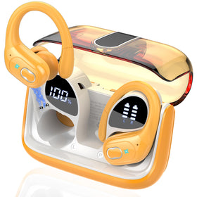 Aptkdoe HD65 front packaging showing earbuds and case, highlights long battery life