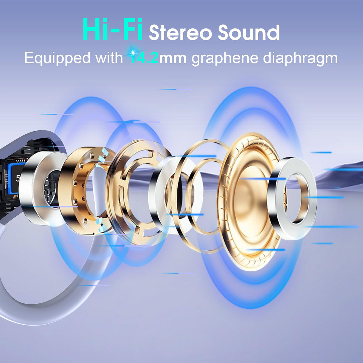 Aptkdoe earbuds in ear during gym workout for secure fit