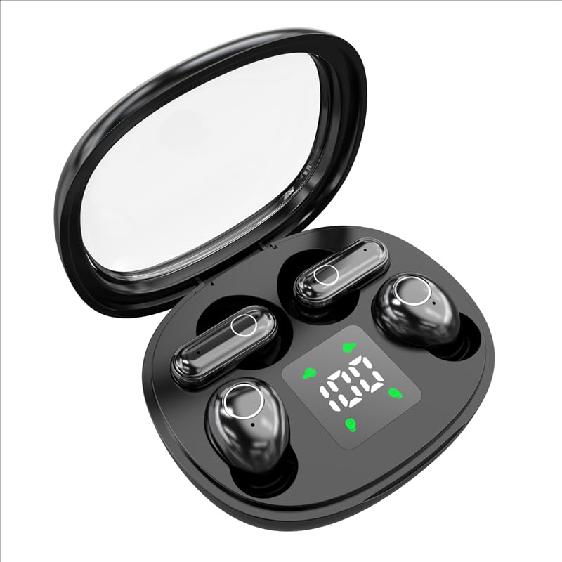 APZXTRK 2-in-1 mini sleep earbuds shown with compact case for versatile listening and rest