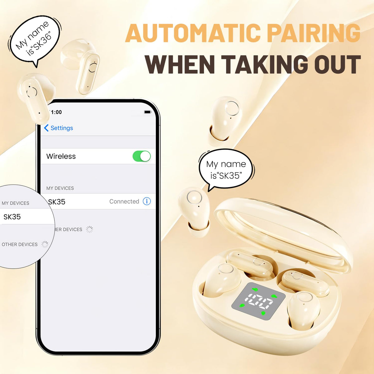 APZXTRK side-sleeper compatible earbuds delivering stable wireless connection on the go