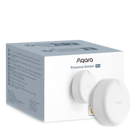 Aqara FP2 presence sensor front view for precise room monitoring without cameras