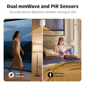 Aqara FP300 close-up of mmWave and PIR sensors highlighting precise presence detection