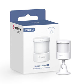 Aqara motion sensor P1 front view showing compact profile and mounting base benefit
