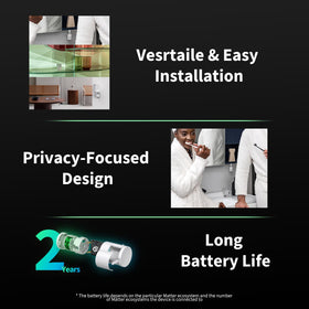 Aqara P2 packaging and label, shows Matter over Thread compatibility