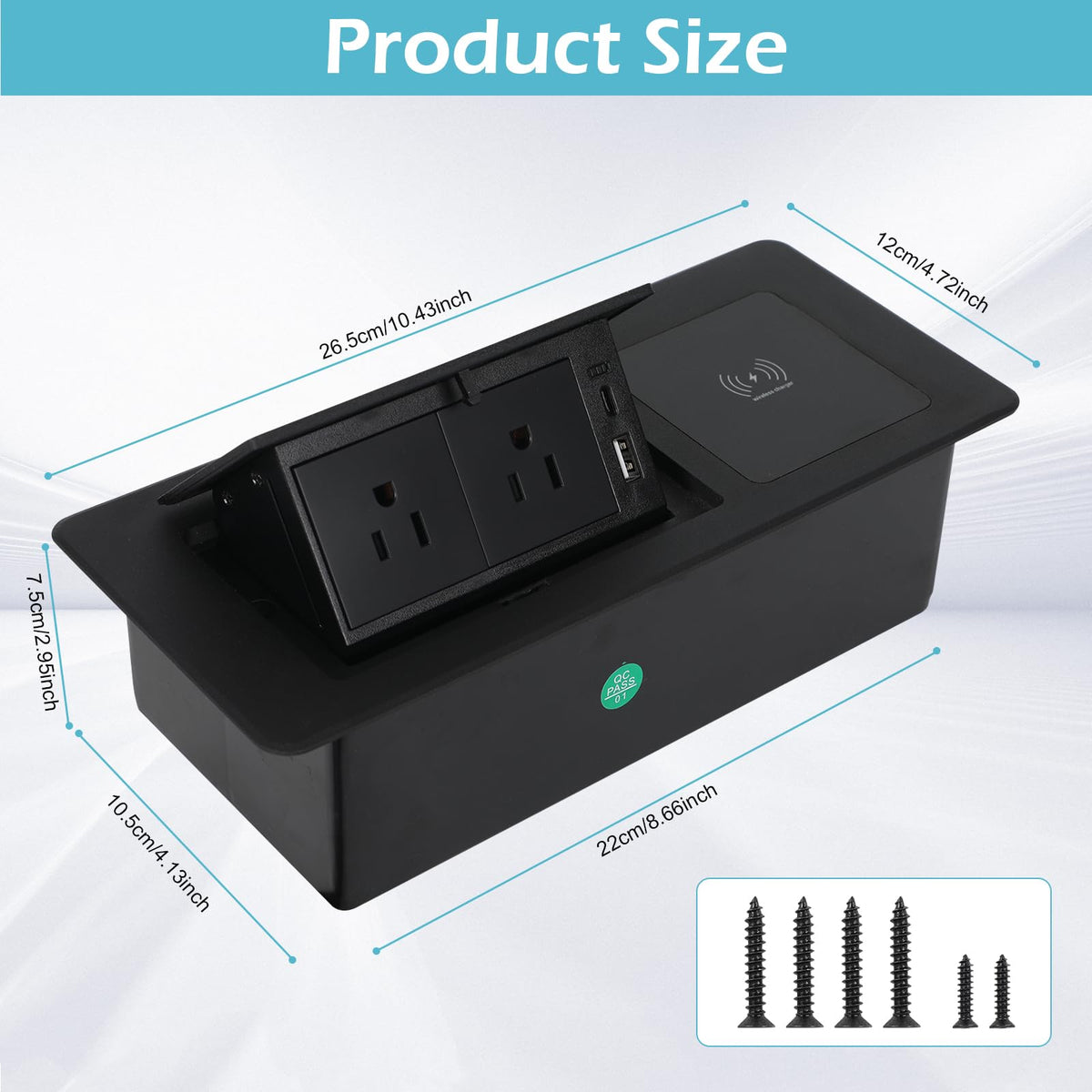 AQQHSAIN close-up of USB-A and USB-C ports highlighting versatile wired charging