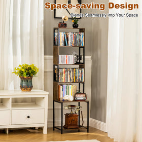 Aquzee DVD/CD organizer blends with living room decor and keeps items visible.
