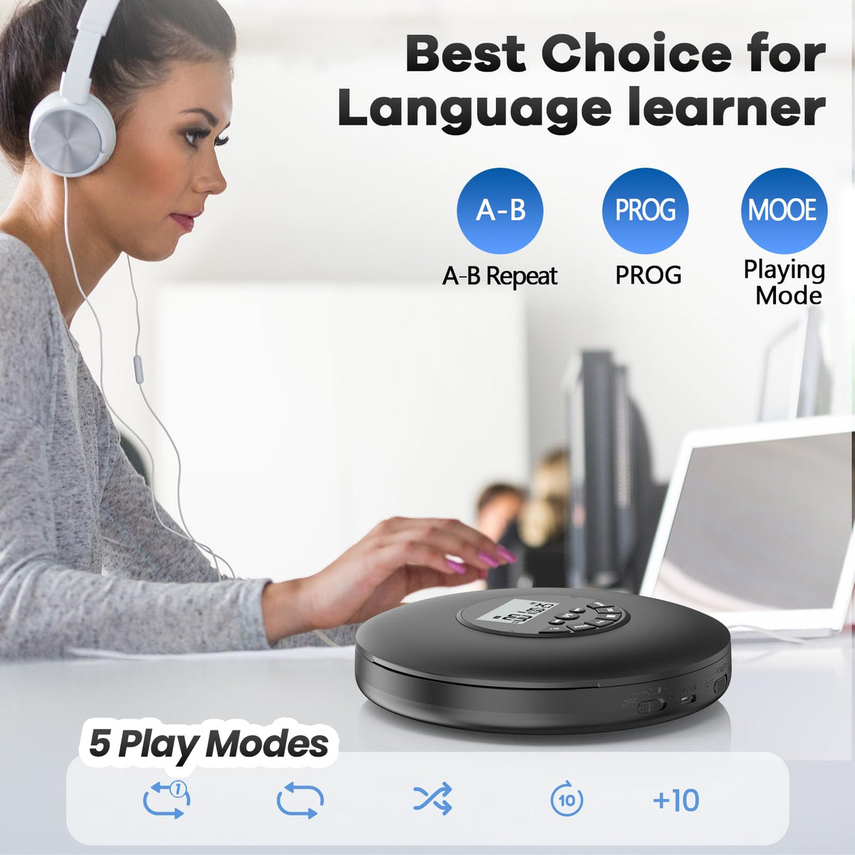Arafuna CD-R/CD-RW playback capability confirms versatile CD compatibility on the go.