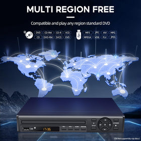 Arafuna DVD player connected to a television delivering 1080P playback quality