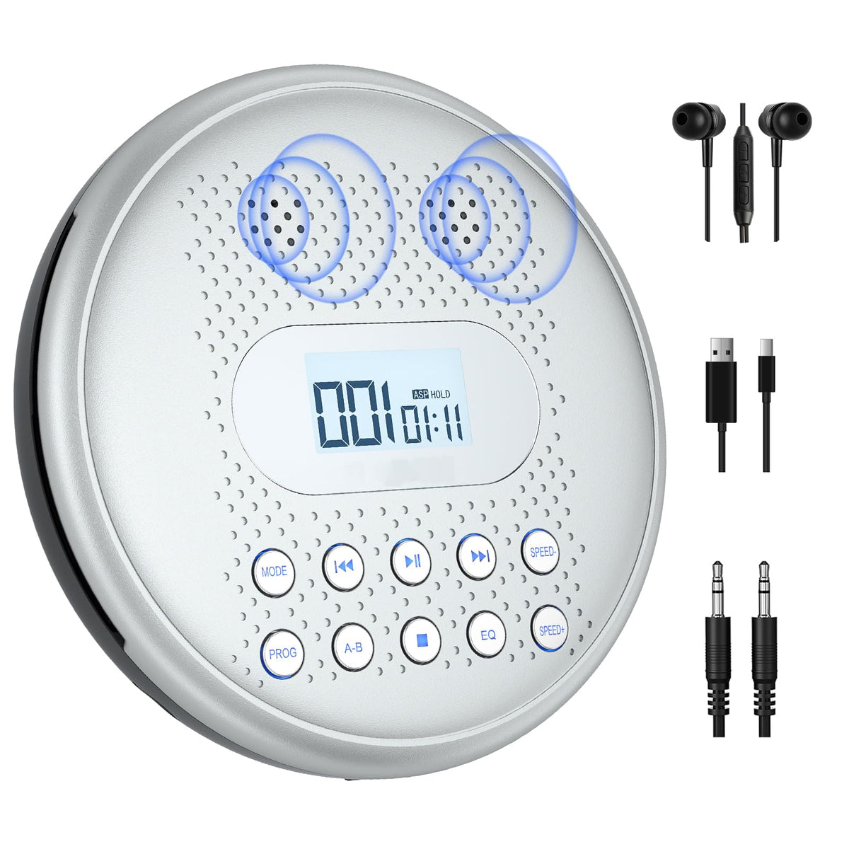 Arafuna front view showing speakers and display for clear playback