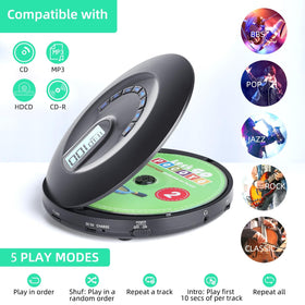 Arafuna connected to wired headphones demonstrating private listening on-the-go