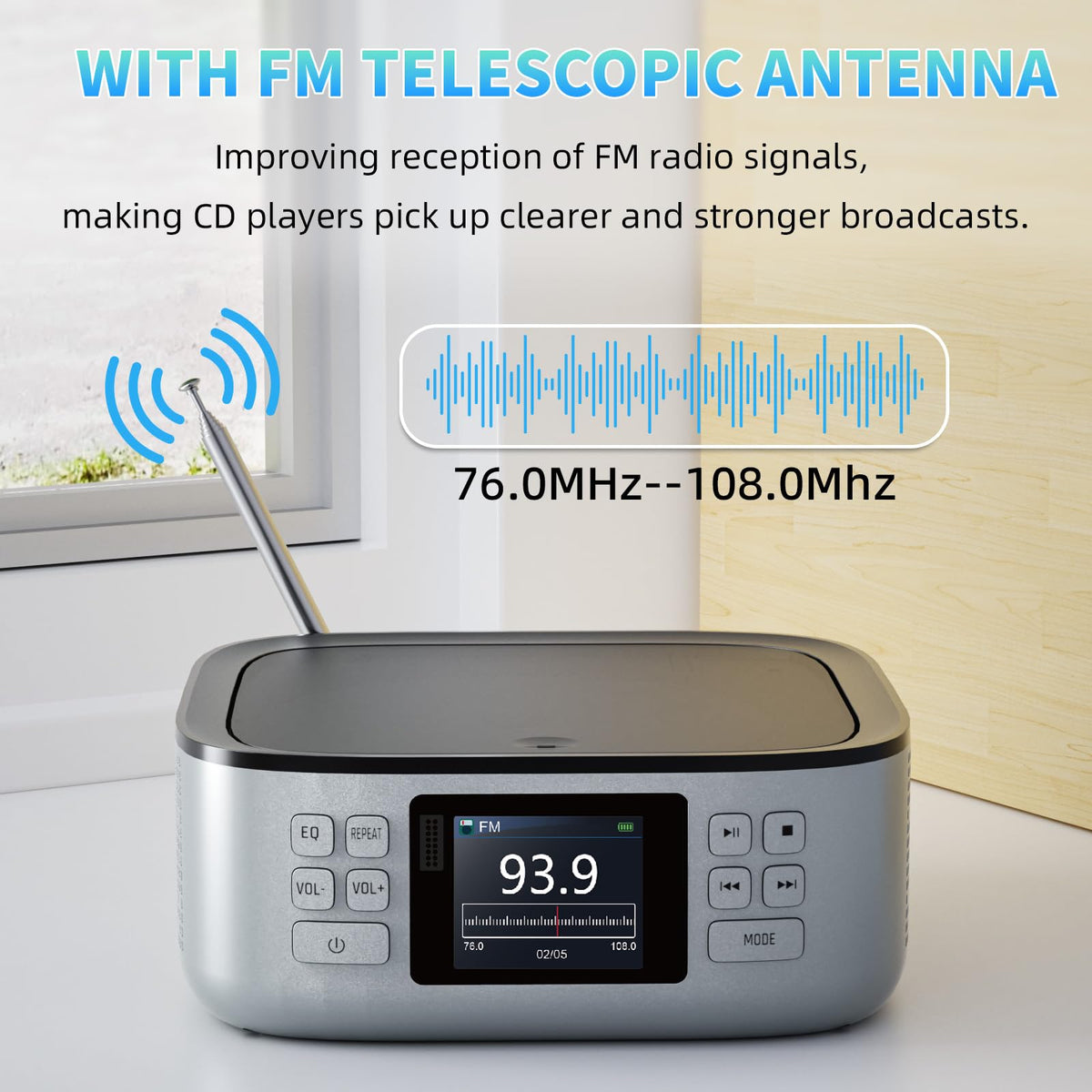 Arafuna side ports with USB and AUX for versatile connections benefit