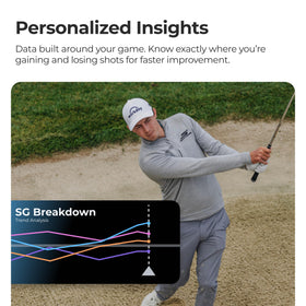 Plays Like distance shown on Arccos Air interface for wind and elevation adjustments.
